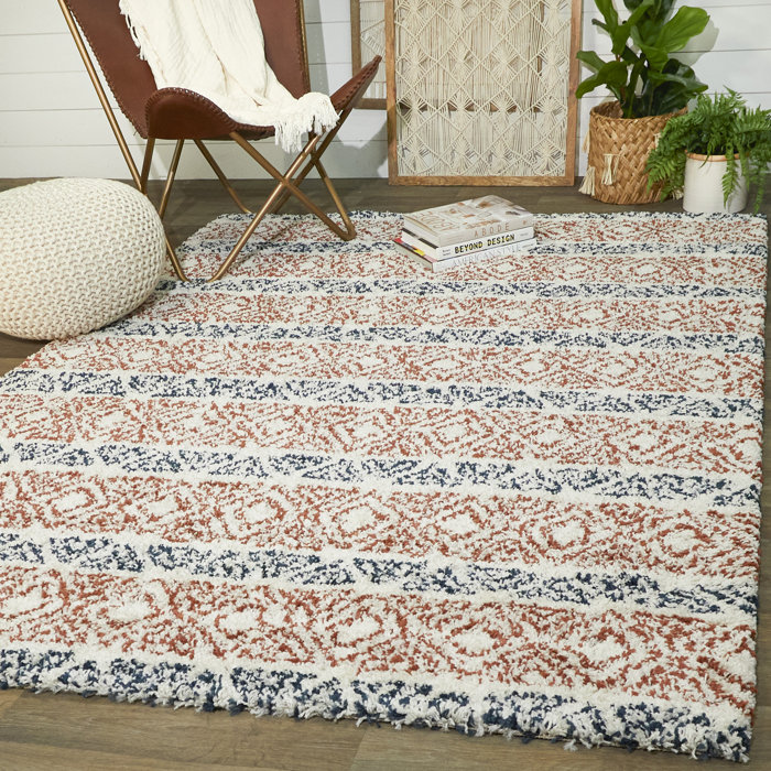 Union Rustic Epperly Shag Burnt Orange Area Rug Wayfair